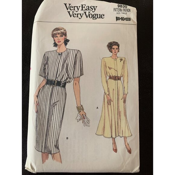 Vogue Misses Dress Sewing Pattern 9830 Size 8 10 12 - Uncut - Picture 11 of 11